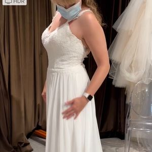 (NWT) Moonlight Wedding Dress A-Line with Lace